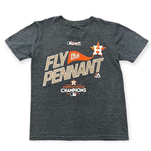 2017 Houston Astros American League Champions official MLB shirt youth - Picture 1 of 8